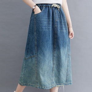 The Denim Gradient Skirt
